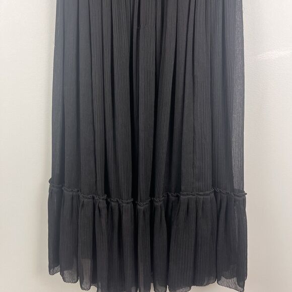 3.1 Phillip Lim Womens Silk Dress Size 0 Black Cream Embellished Flowy Cocktail - Picture 5 of 14